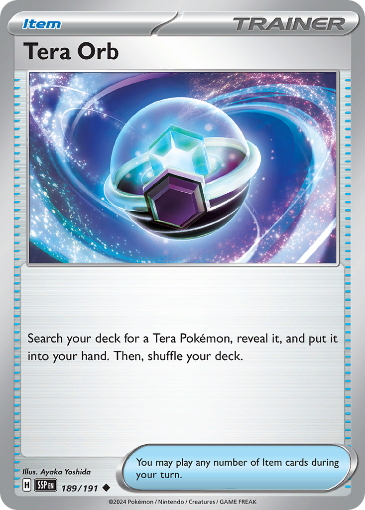 Carta Pokémon Tera Orb de Surging Sparks #189