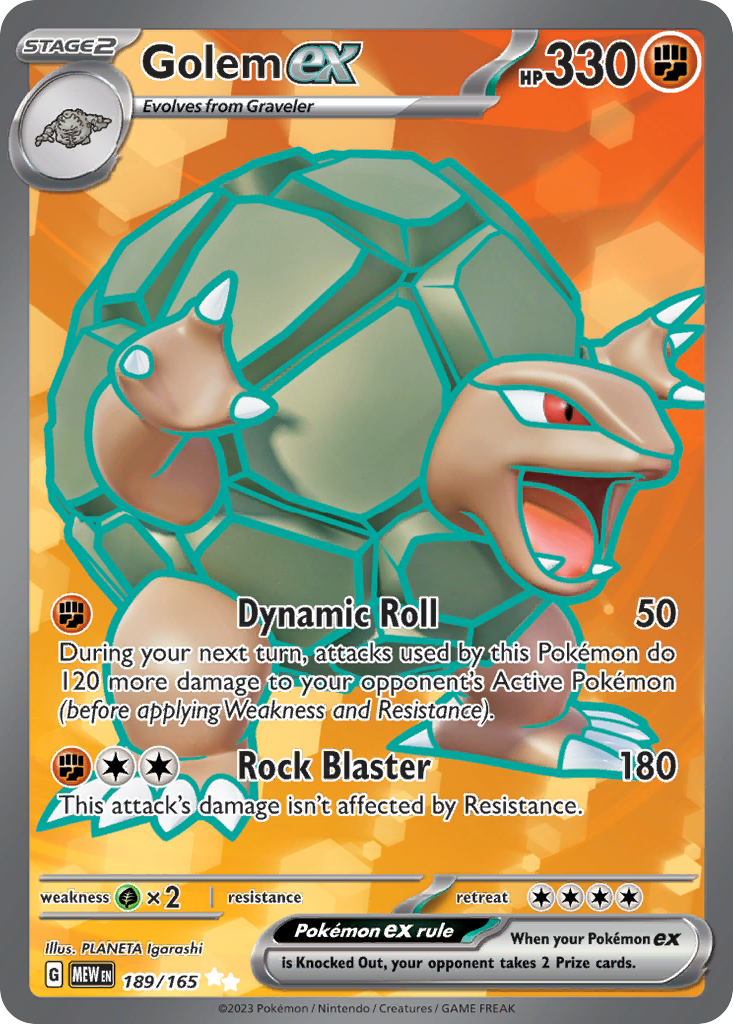 Golem ex - 189/165 - 151 SV3PT5 - Ultra Rare