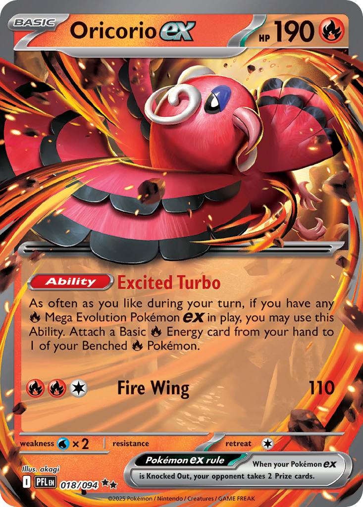 Oricorio ex - 18/94 - Phantasmal Flames ME2 - Double Rare
