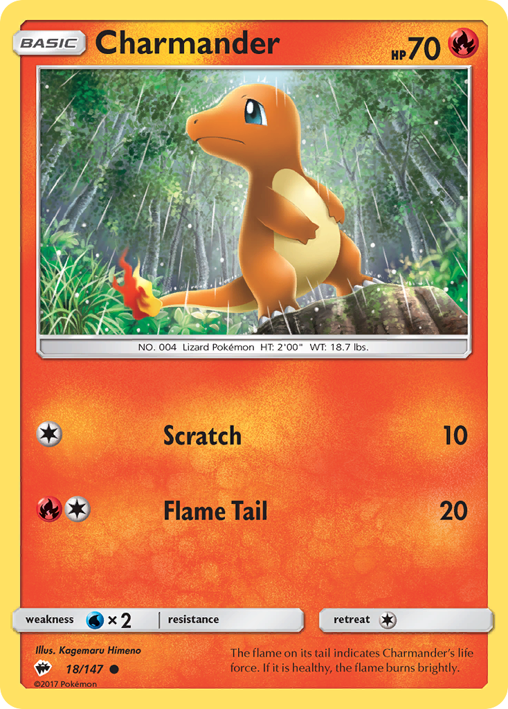 Charmander - 18/147 - Burning Shadows SM3 - Common