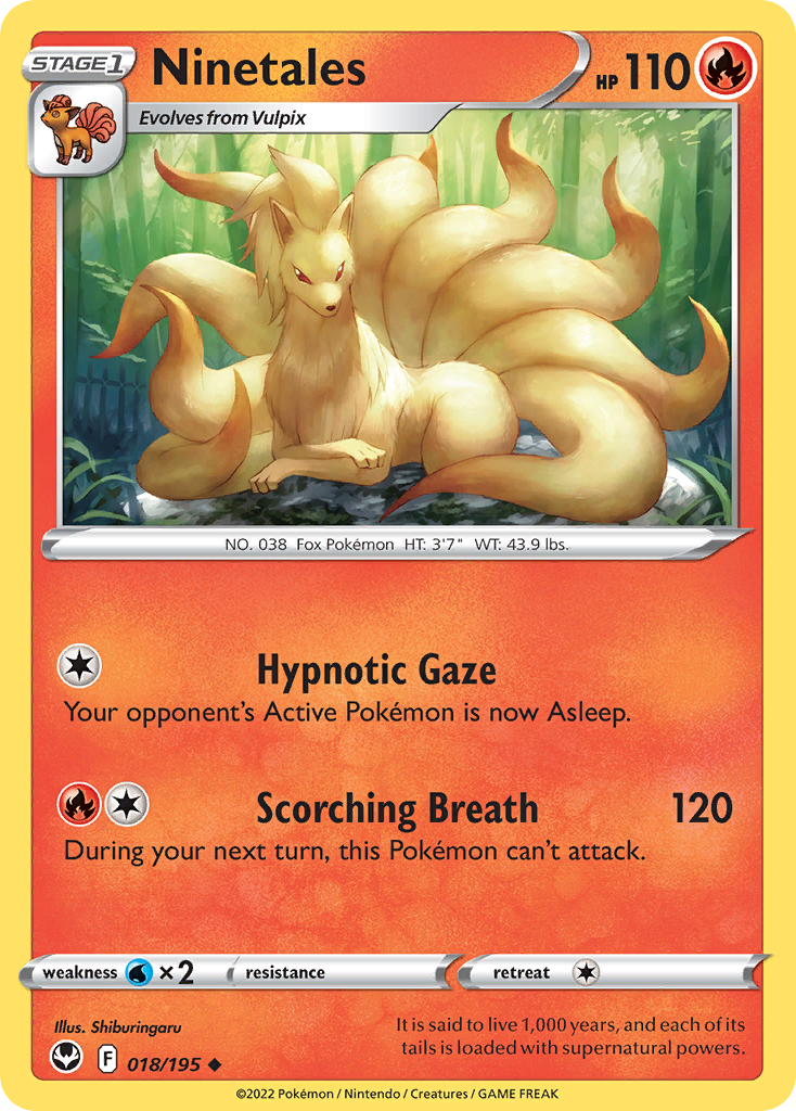 Ninetales - 18/195 - Silver Tempest SWSH12 - Uncommon