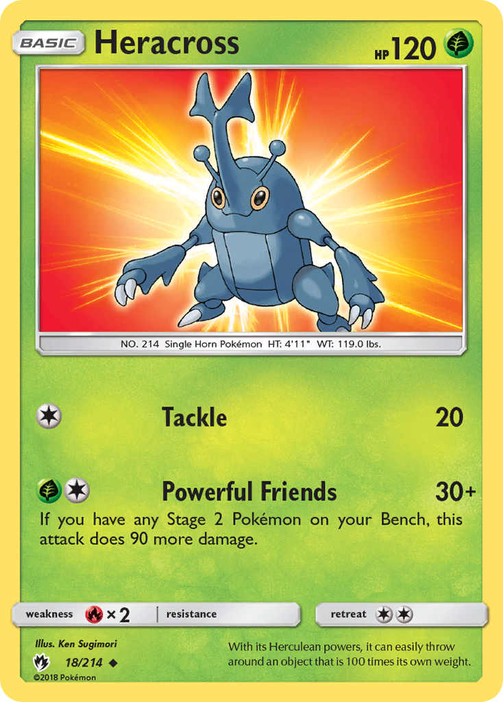 Heracross - 18/214 - Lost Thunder SM8 - Uncommon