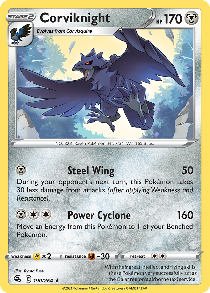 Corviknight - 190/264 - Fusion Strike SWSH8 - Rare