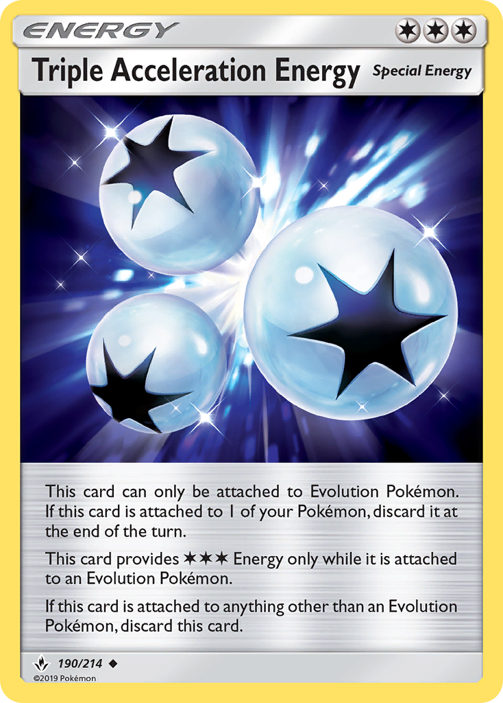 Triple Acceleration Energy - 190/214 - Unbroken Bonds SM10 - Uncommon