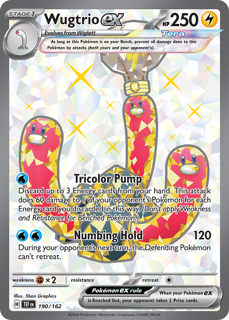 Wugtrio ex - 190/162 - Temporal Forces SV5 - Ultra Rare