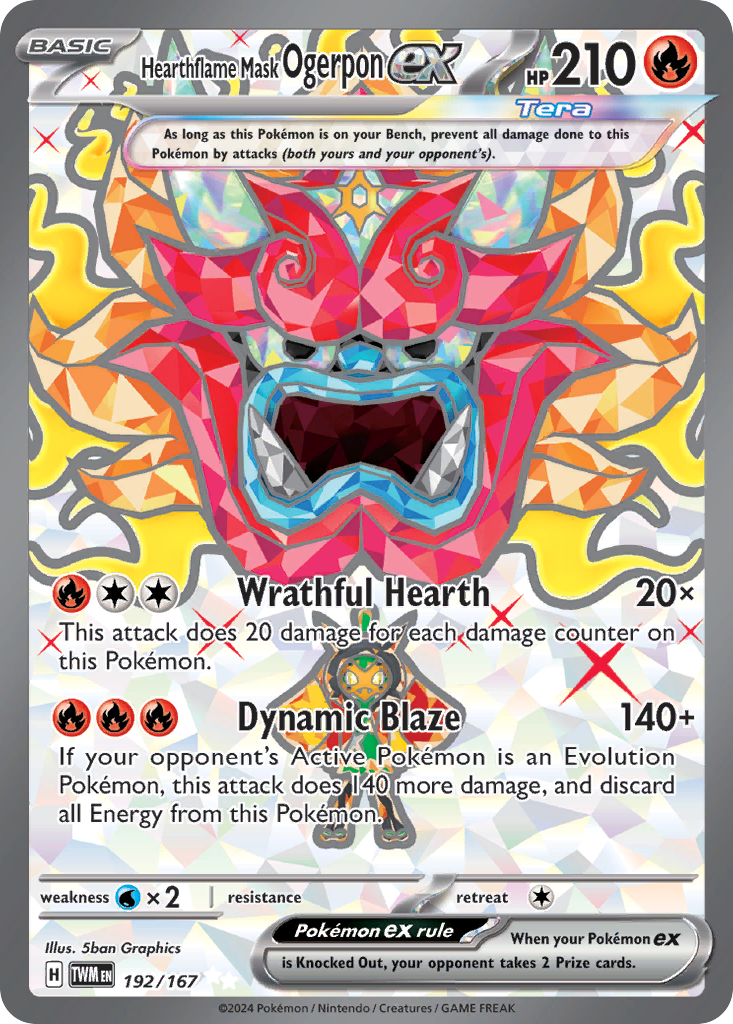 Hearthflame Mask Ogerpon ex - 192/167 - Twilight Masquerade SV6 - Ultra Rare