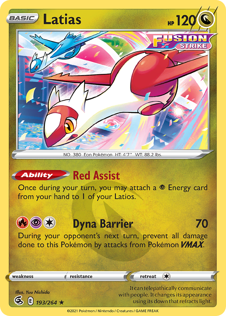 Latias - 193/264 - Fusion Strike SWSH8 - Rare