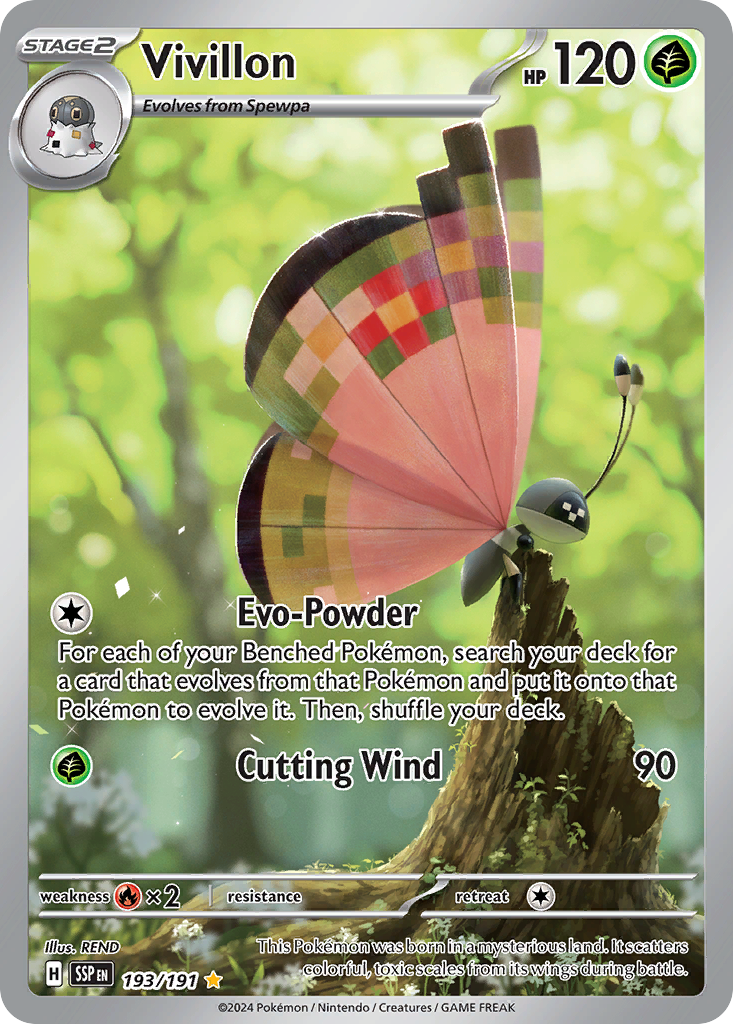Vivillon - 193/191 - Surging Sparks SV8 - Illustration Rare