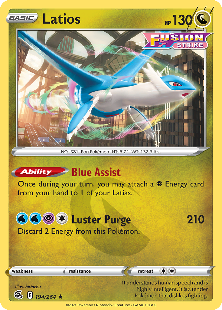 Latios - 194/264 - Fusion Strike SWSH8 - Rare
