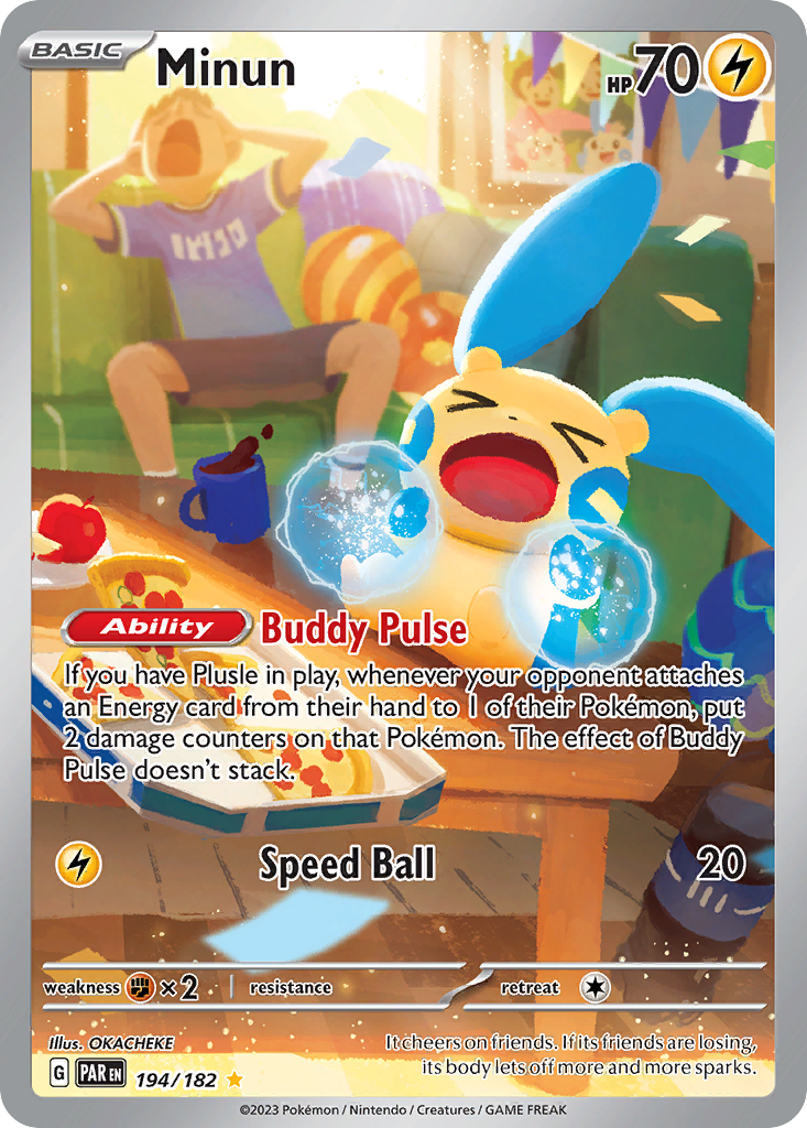 Minun - 194/182 - Paradox Rift SV4 - Illustration Rare