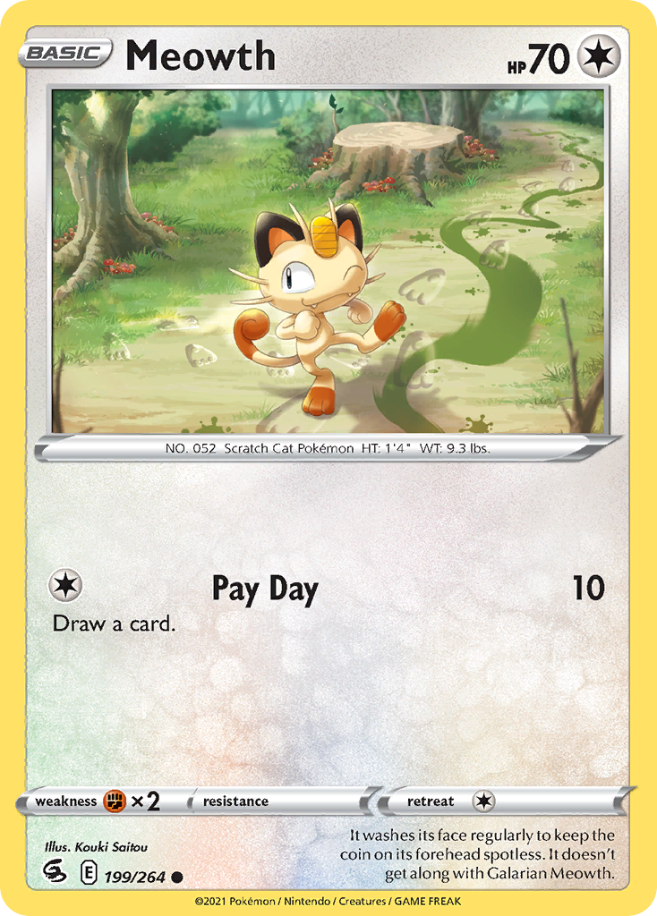 Meowth - 199/264 - Fusion Strike SWSH8 - Common