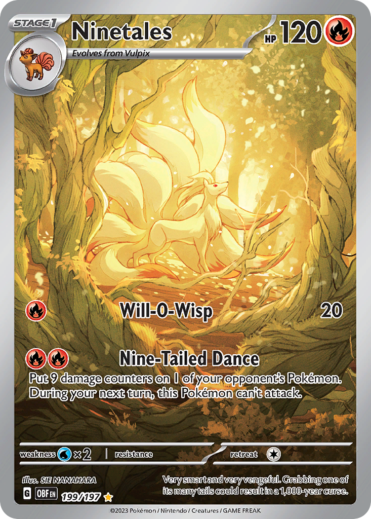 Ninetales - 199/197 - Obsidian Flames SV3 - Illustration Rare