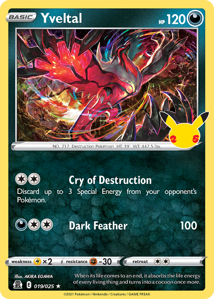 Yveltal - 19/25 - Celebrations CEL25 - Rare