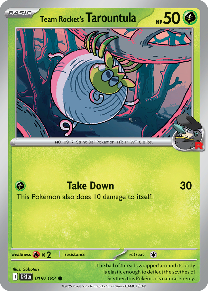 Team Rocket's Tarountula - 19/182 - Destined Rivals SV10 - Common