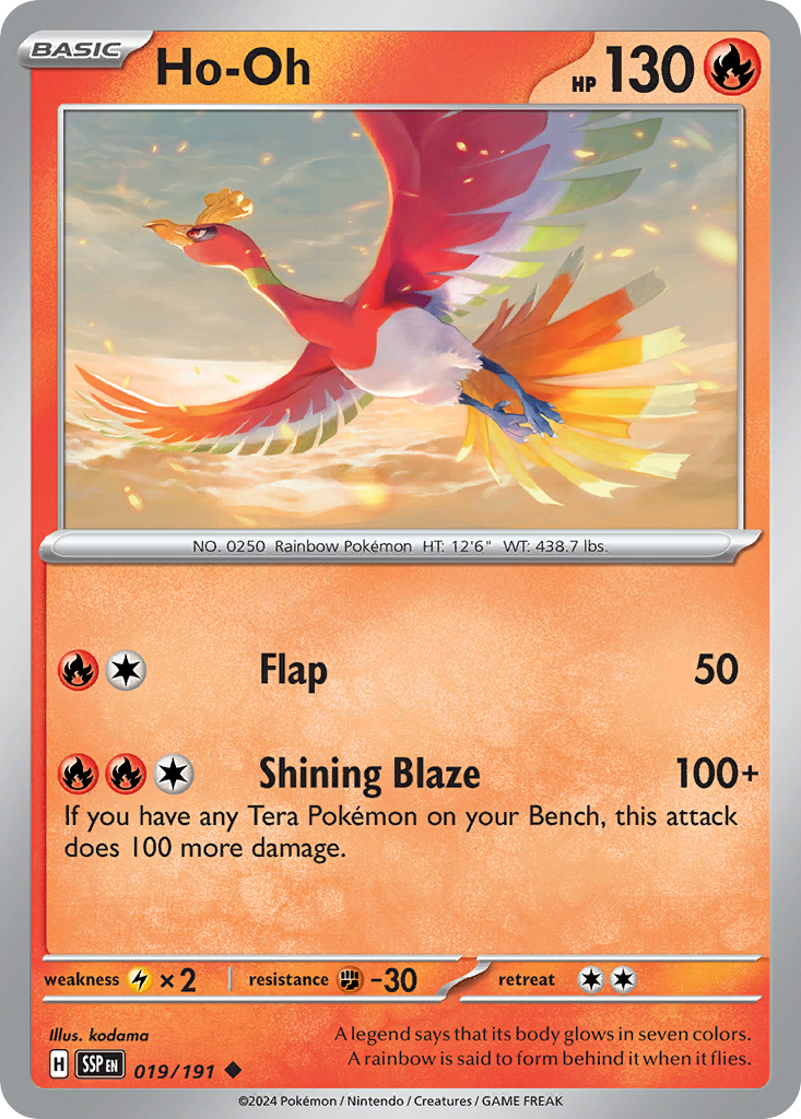 Ho-Oh - 19/191 - Surging Sparks SV8 - Uncommon