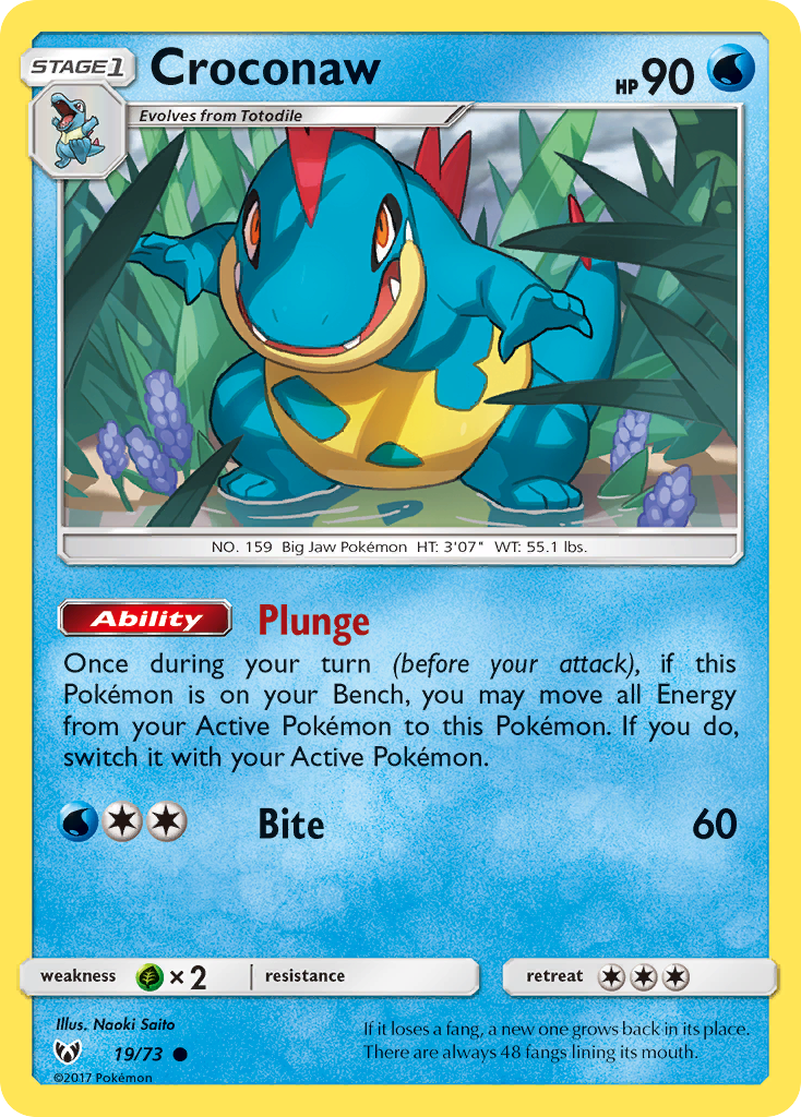 Croconaw - 19/73 - Shining Legends SM35 - Common