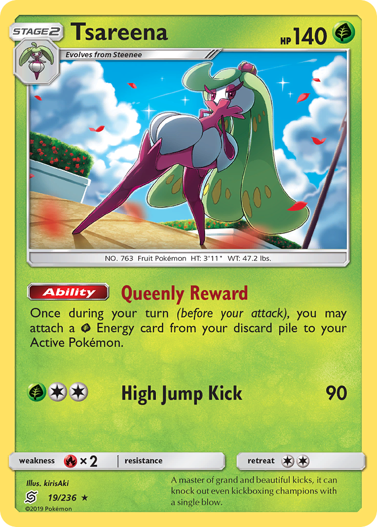 Tsareena - 19/236 - Unified Minds SM11 - Rare Holo