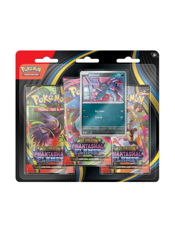 Pokemon TCG: Phantasmal Flames - 3 Booster Blister INGLES (Mega Evolutions)