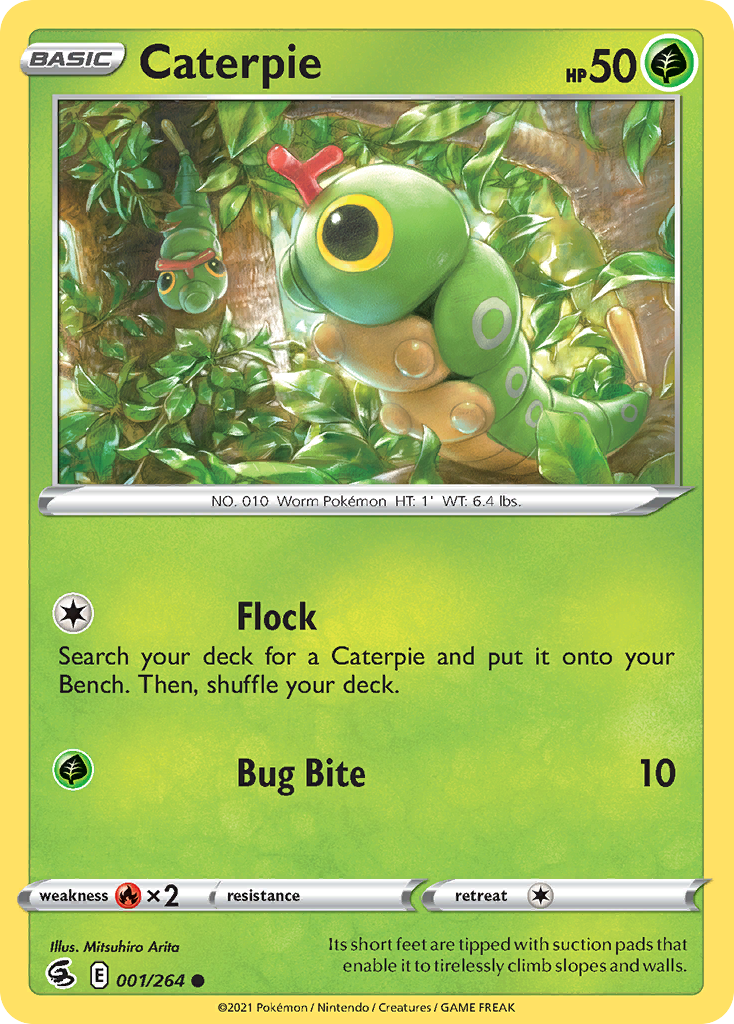 Caterpie - 1/264 - Fusion Strike SWSH8 - Common