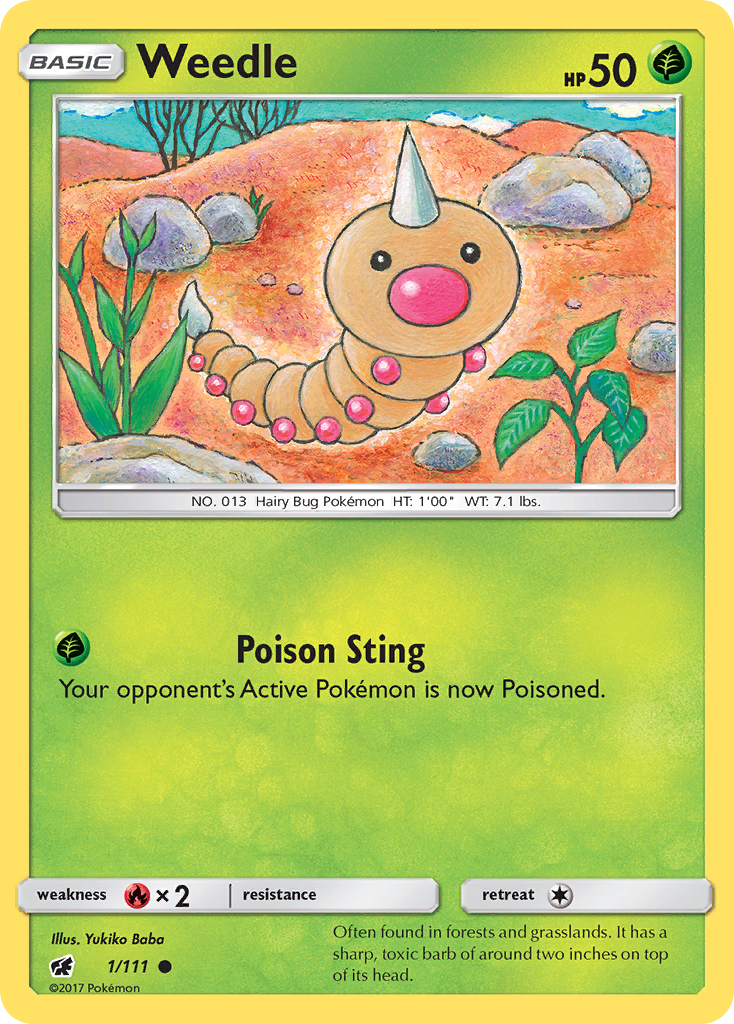 Weedle - 1/111 - Crimson Invasion SM4 - Common