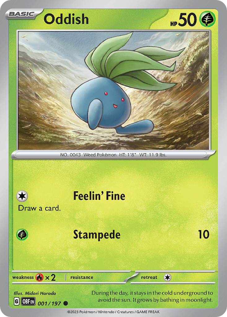 Oddish - 1/197 - Obsidian Flames SV3 - Common