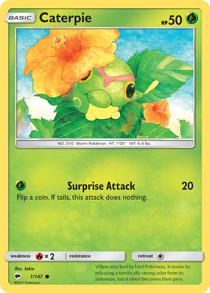 Caterpie - 1/147 - Burning Shadows SM3 - Common