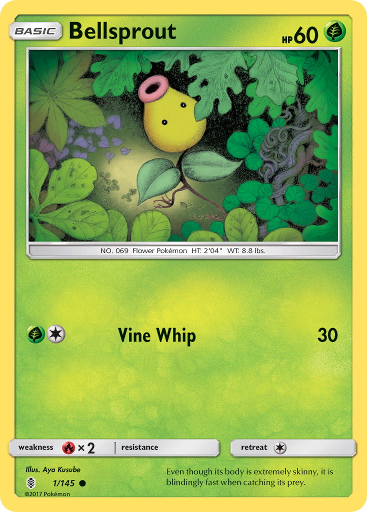 Bellsprout - 1/145 - Guardians Rising SM2 - Common