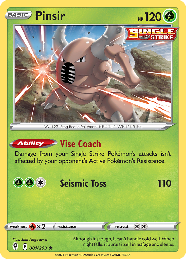 Pinsir - 1/203 - Evolving Skies SWSH7 - Rare