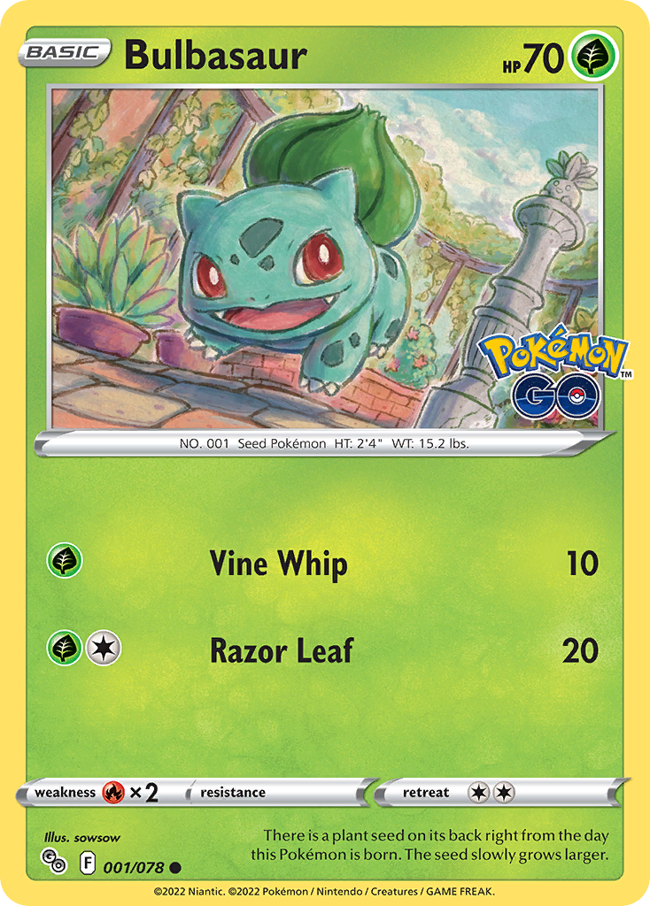 Bulbasaur - 1/78 - Pokémon GO PGO - Common