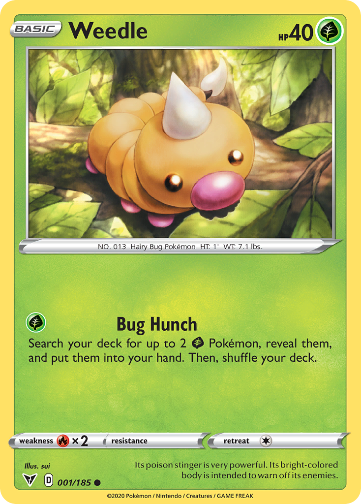 Weedle - 1/185 - Vivid Voltage SWSH4 - Common