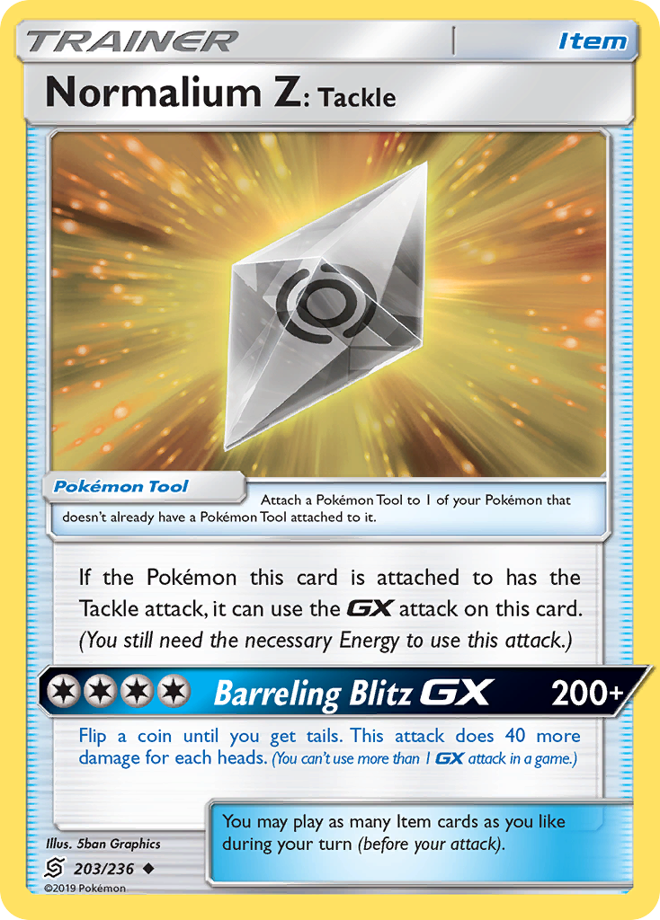 Normalium Z: Tackle - 203/236 - Unified Minds SM11 - Uncommon