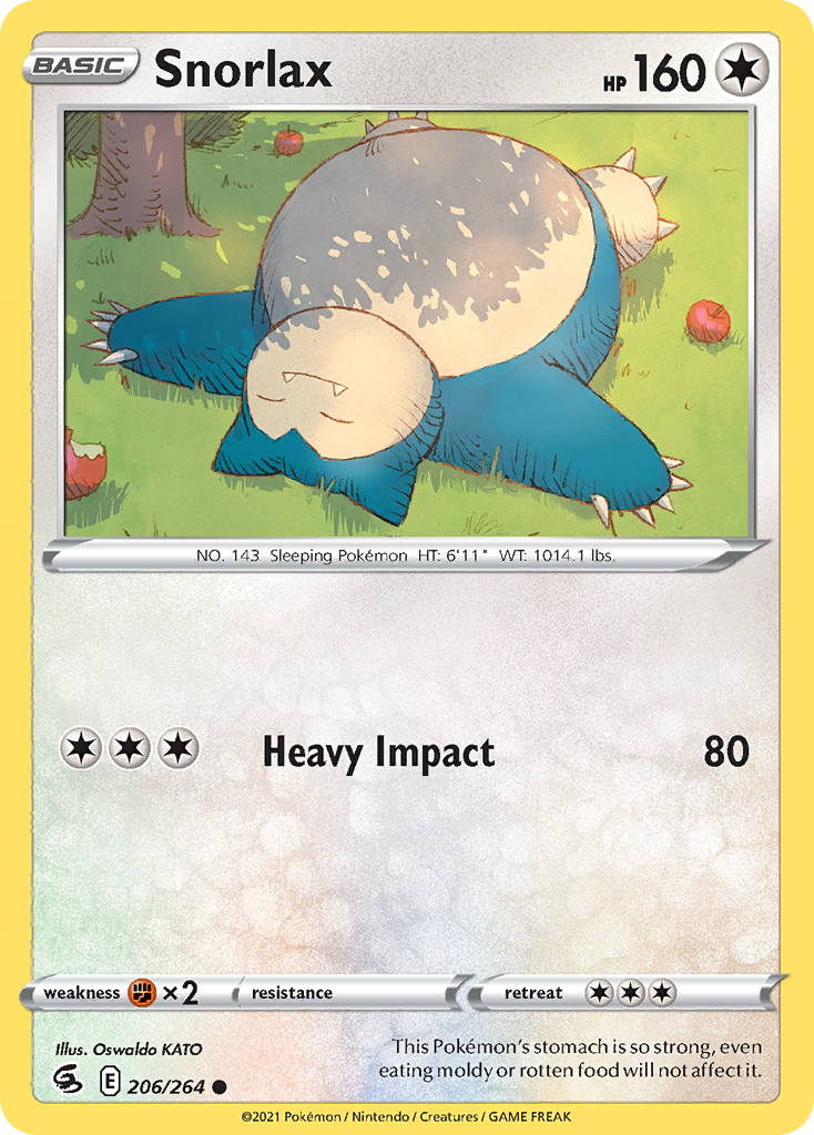 Snorlax - 206/264 - Fusion Strike SWSH8 - Common