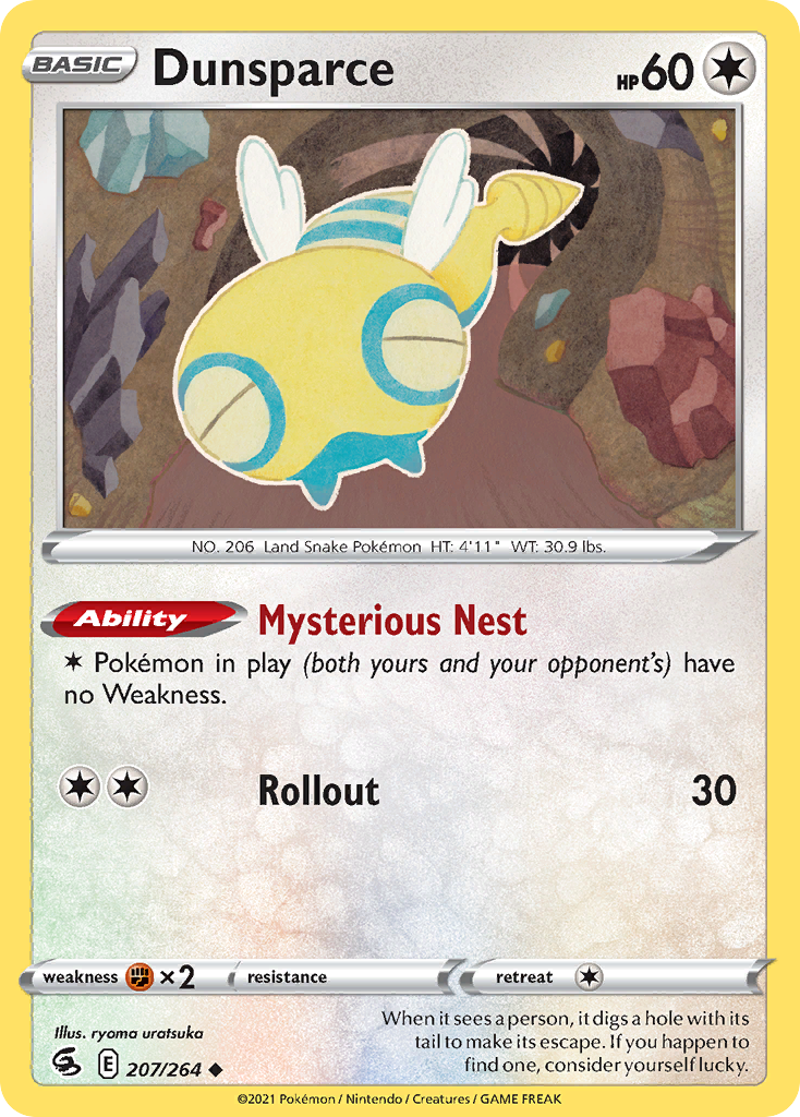 Dunsparce - 207/264 - Fusion Strike SWSH8 - Uncommon