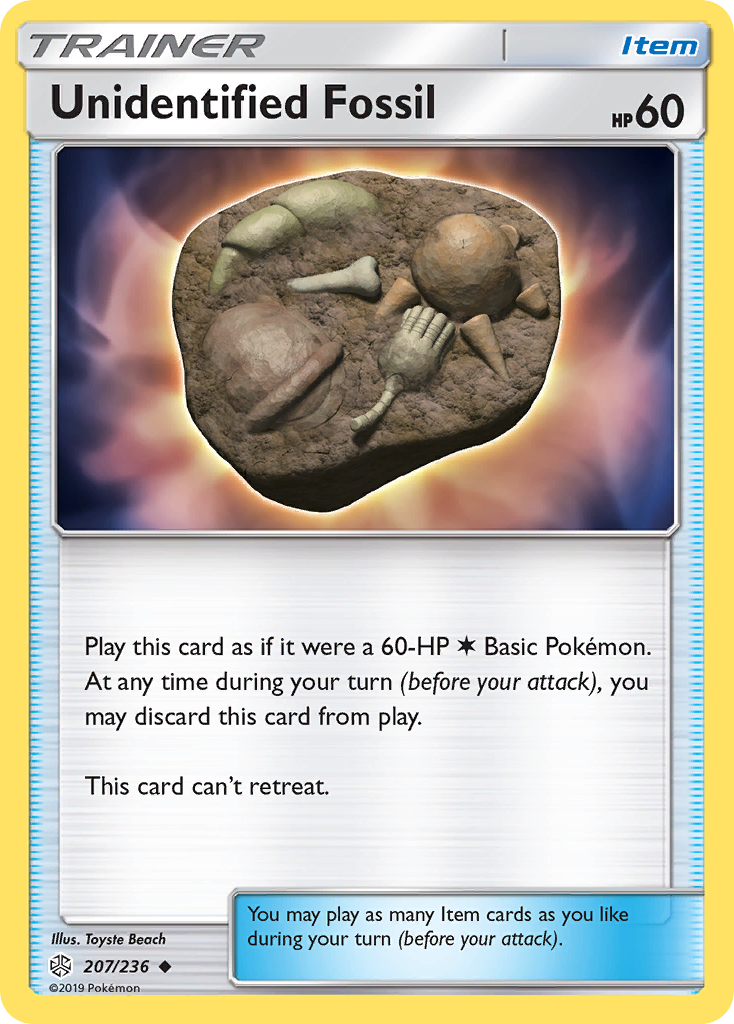 Unidentified Fossil - 207/236 - Cosmic Eclipse SM12 - Uncommon