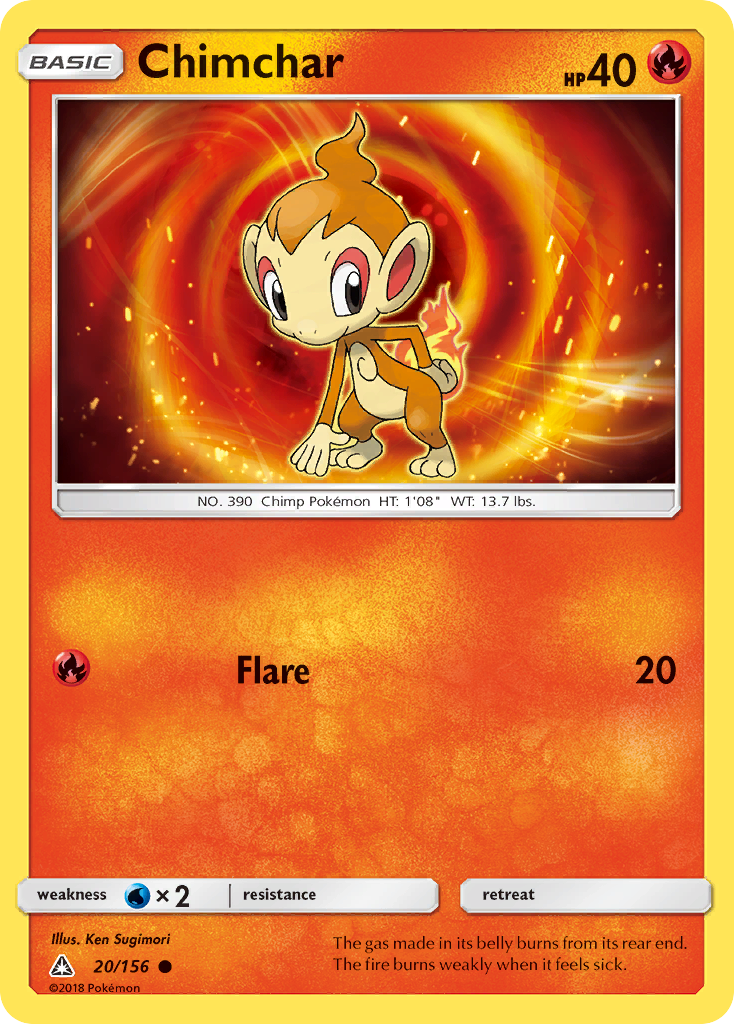Chimchar - 20/156 - Ultra Prism SM5 - Common