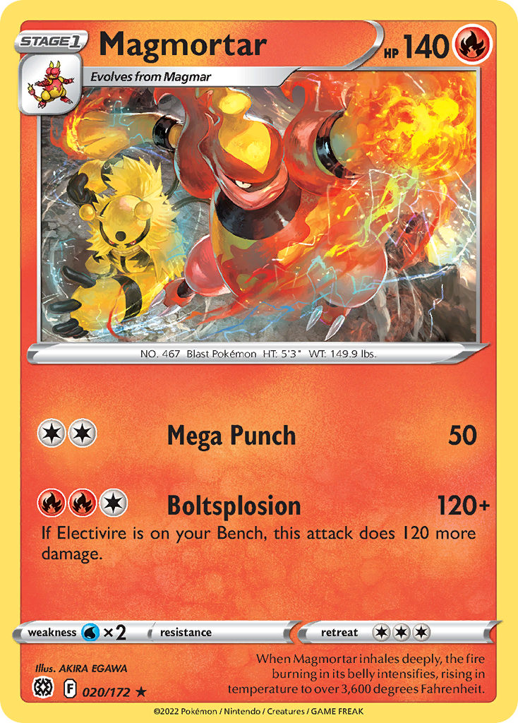 Magmortar - 20/172 - Brilliant Stars SWSH9 - Rare