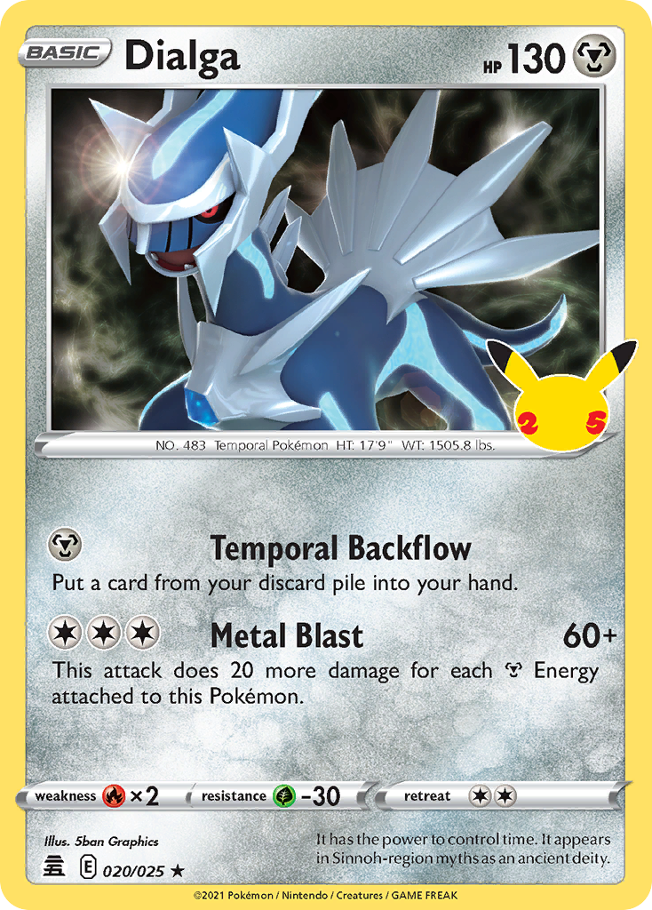 Dialga - 20/25 - Celebrations CEL25 - Rare
