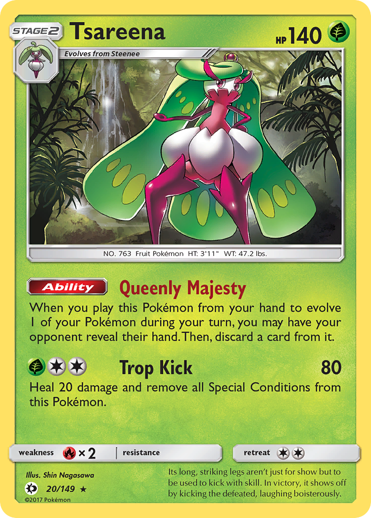 Tsareena - 20/149 - Sun & Moon SM1 - Rare Holo