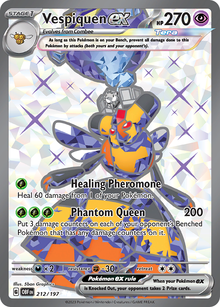 Vespiquen ex - 212/197 - Obsidian Flames SV3 - Ultra Rare