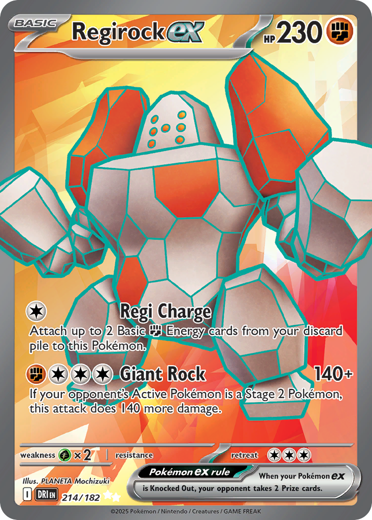 Regirock ex - 214/182 - Destined Rivals SV10 - Ultra Rare