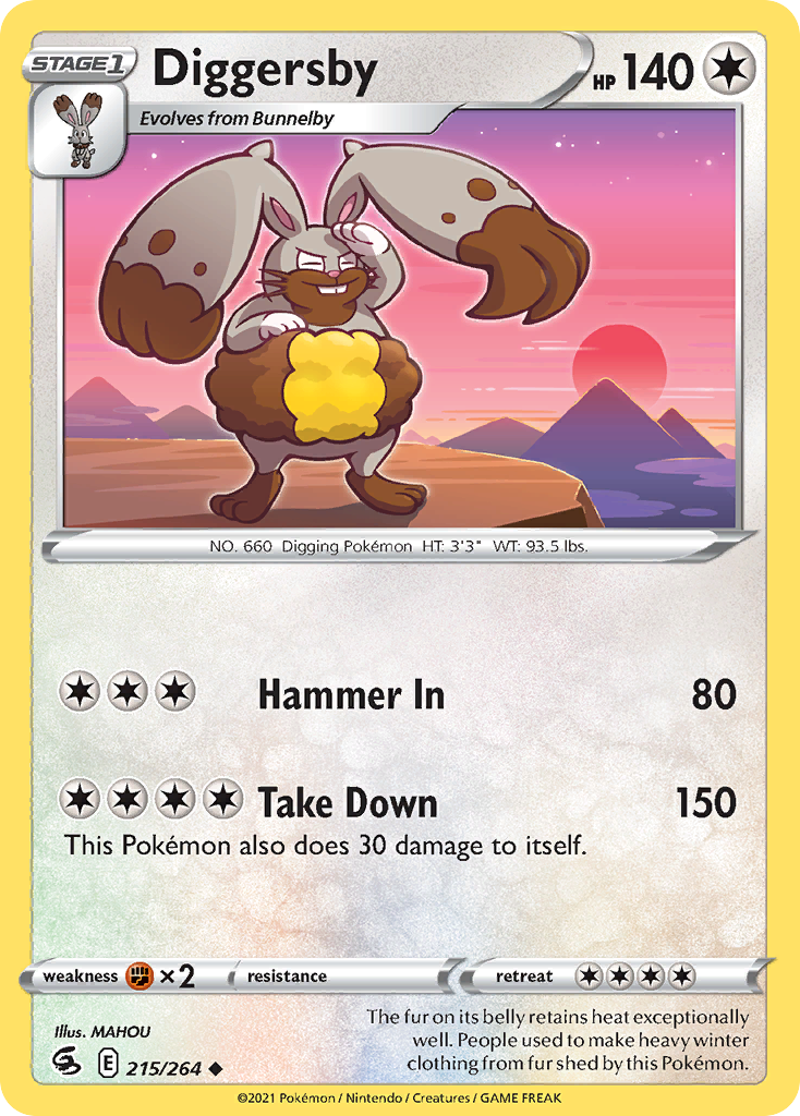 Diggersby - 215/264 - Fusion Strike SWSH8 - Uncommon