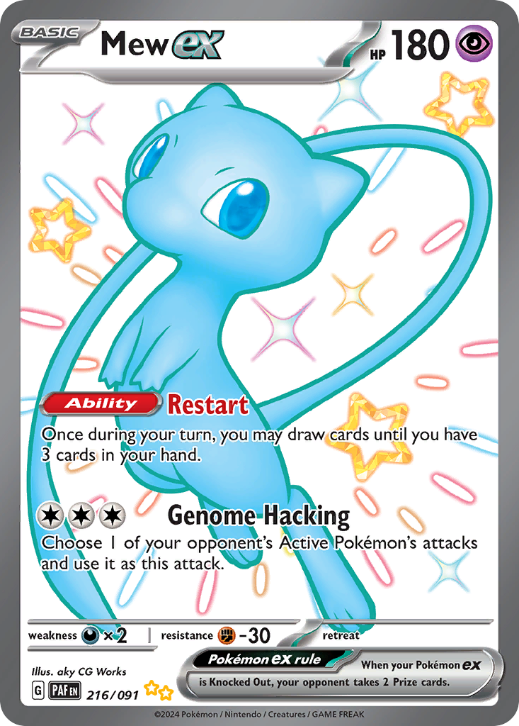 Carta Pokémon Mew ex de Paldean Fates #216