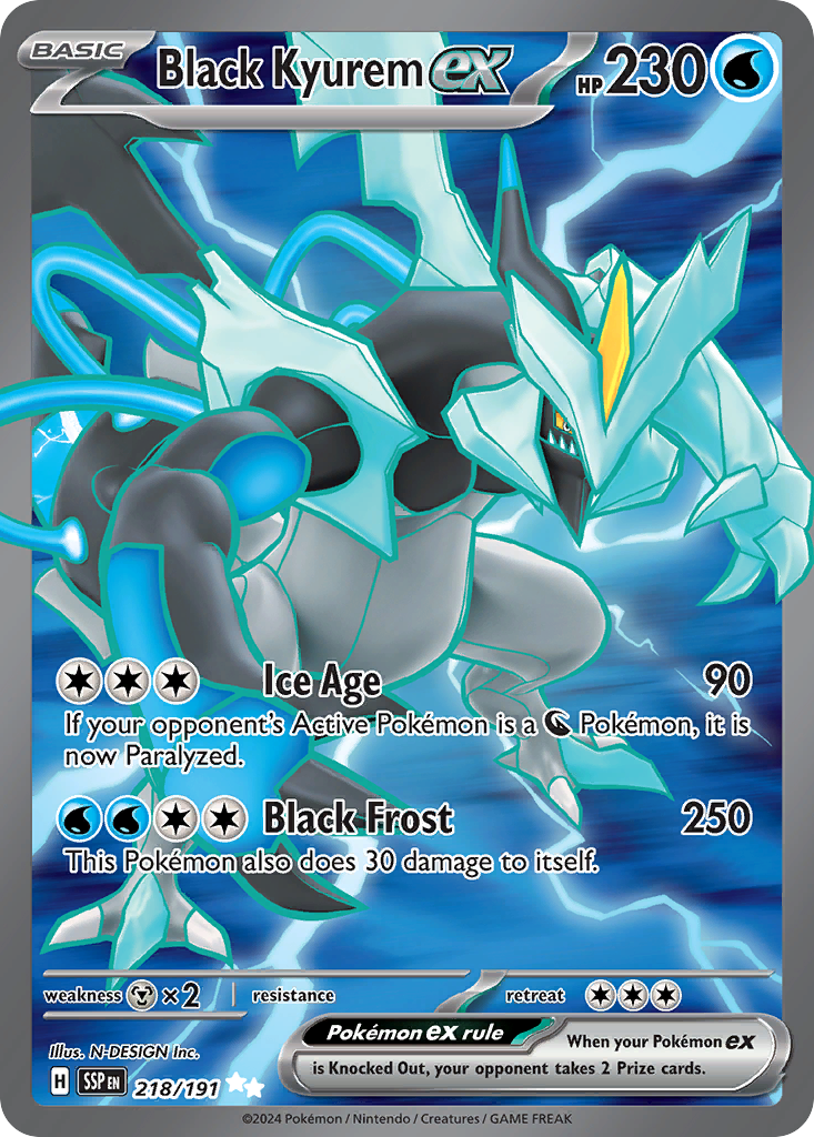 Black Kyurem ex - 218/191 - Surging Sparks SV8 - Ultra Rare