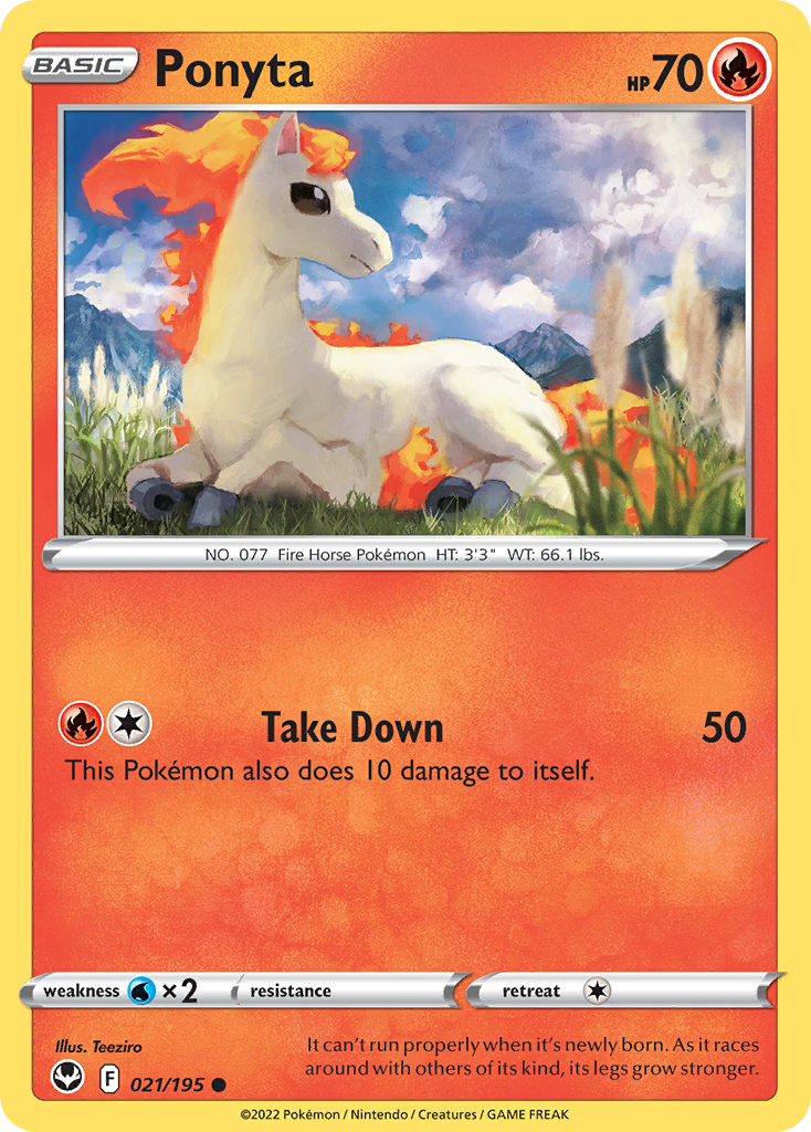 Ponyta - 21/195 - Silver Tempest SWSH12 - Common