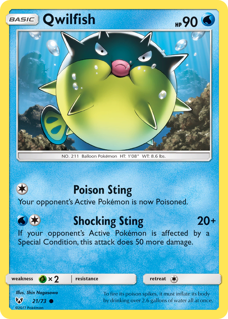 Qwilfish - 21/73 - Shining Legends SM35 - Common