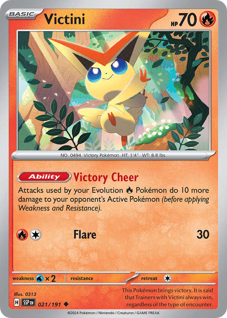 Victini - 21/191 - Surging Sparks SV8 - Uncommon