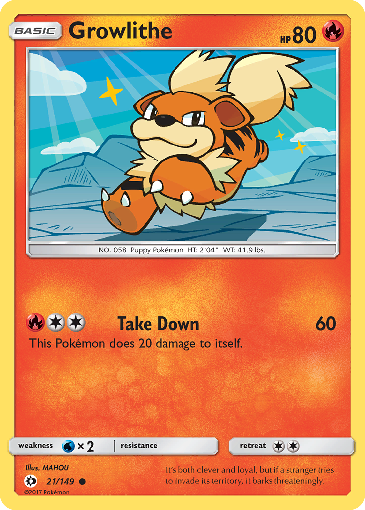 Growlithe - 21/149 - Sun & Moon SM1 - Common