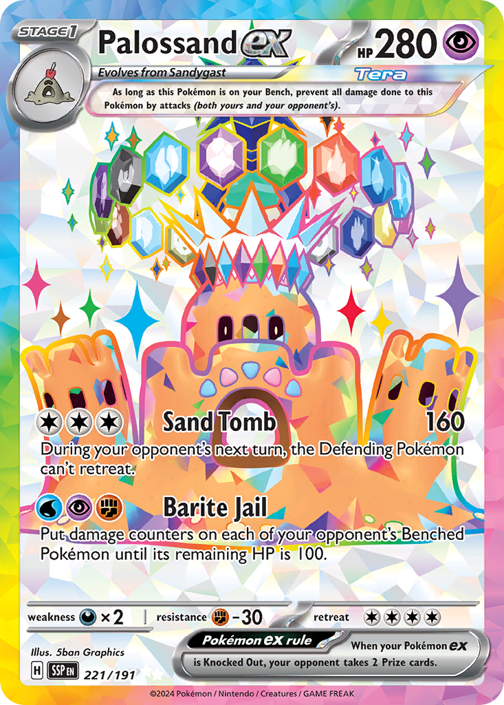 Palossand ex - 221/191 - Surging Sparks SV8 - Ultra Rare