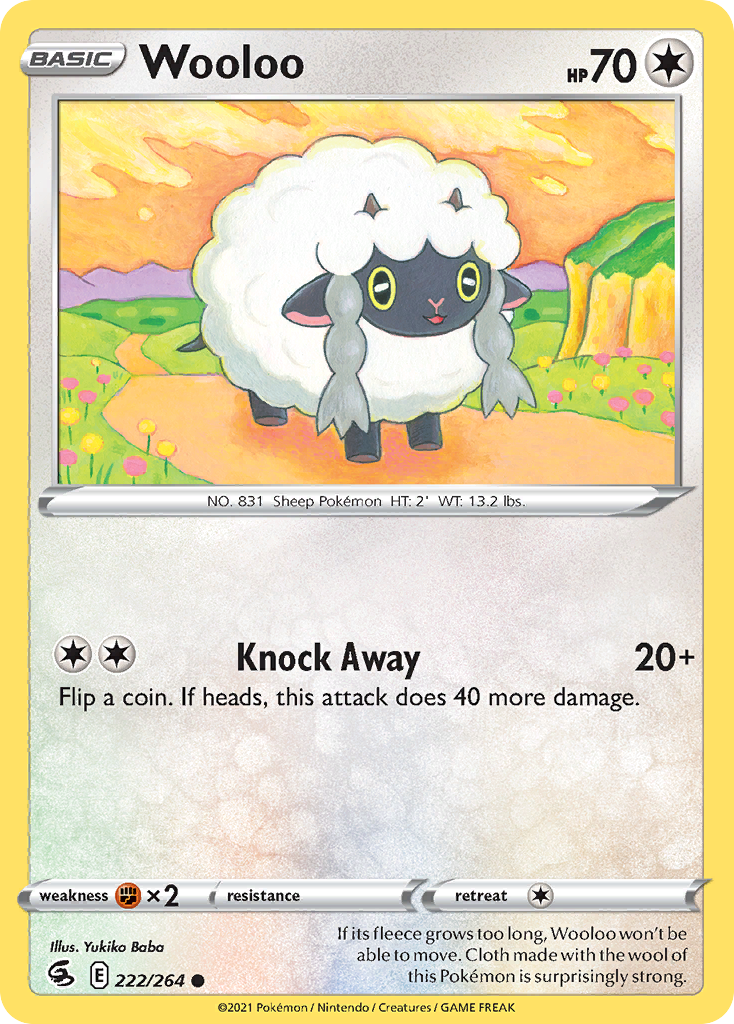 Wooloo - 222/264 - Fusion Strike SWSH8 - Common