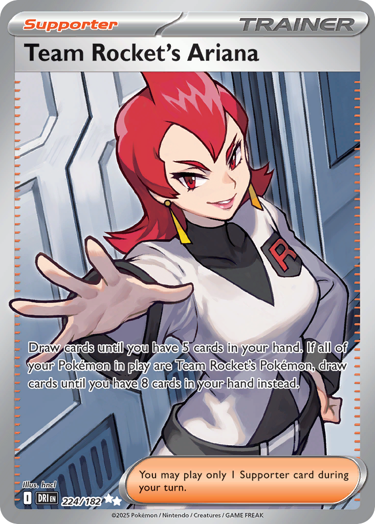 Carta Pokémon Team Rocket's Ariana de Destined Rivals #224